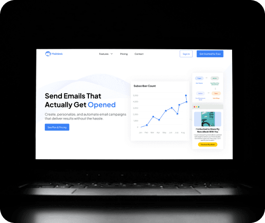 Maildesk.io — portfolio mockup