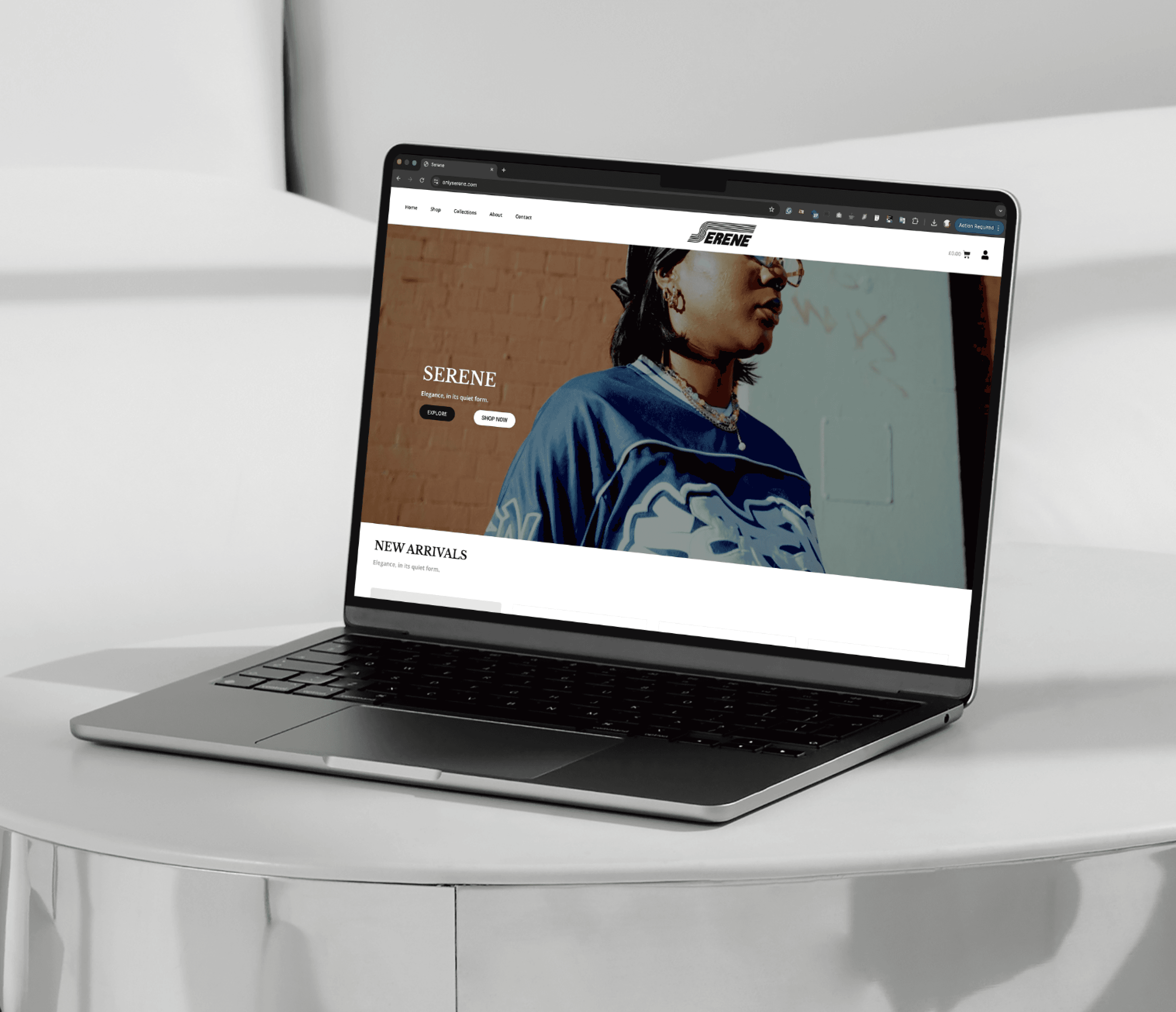 Serene — portfolio mockup